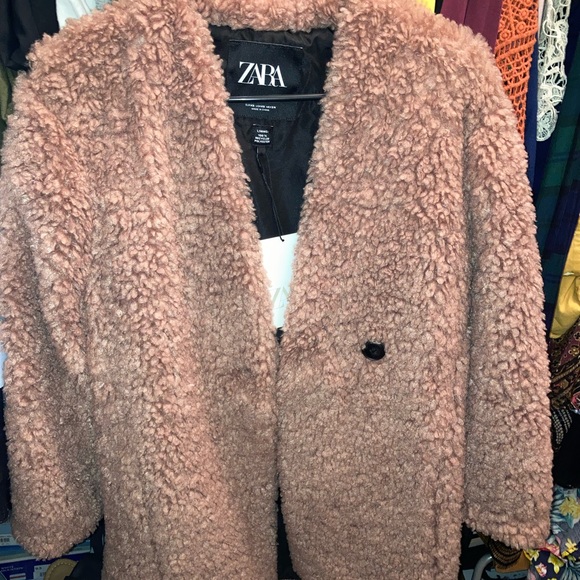 ZARA Teddy bear fleece coat - Picture 1 of 6